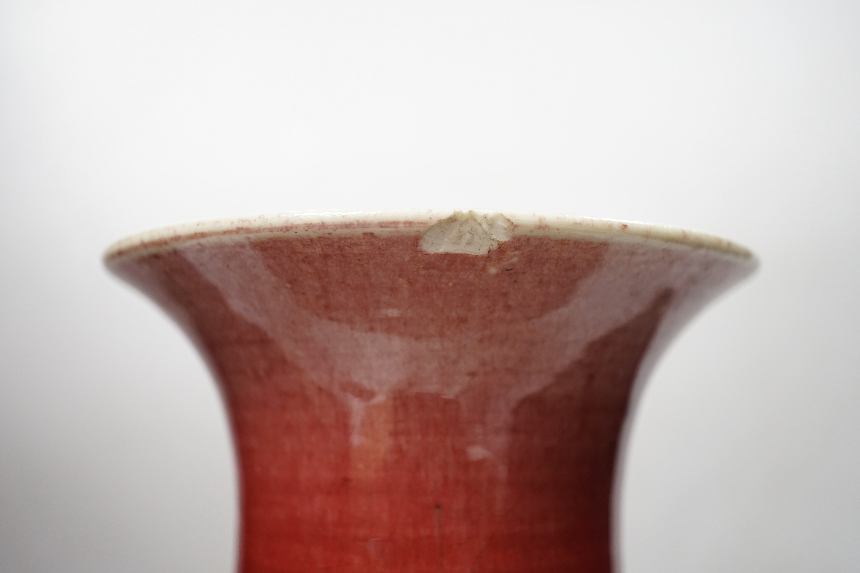 A 19th century Chinese sang de boeuf vase, 32cm high